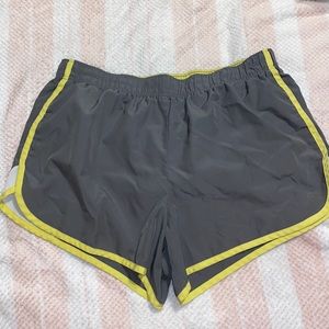 light gray running shorts